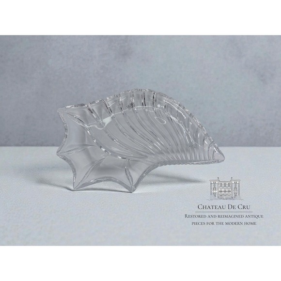 Mikasa Other - Mikasa Clear crystal shell‎  Candy Dish  Trinket Tray Vintage Serving Dish
